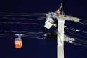 Koelner Seilbahn Gondel blieb haengen Koeln Linksrheinisch P862